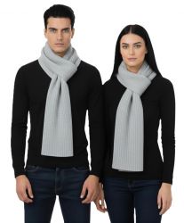 unisex gerippter schal aus 100% kaschmir made in italy