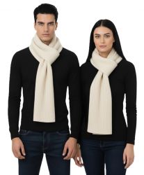 unisex gerippter schal aus 100% kaschmir made in italy