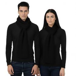 écharpe côtelée unisexe en 100% cachemire made in italy