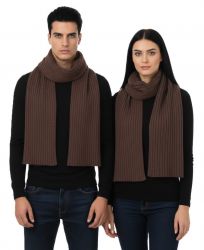 unisex ribbed scarf in 100% cashmere made in Italy