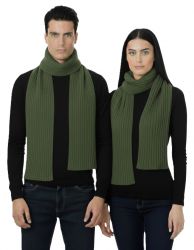 unisex ribbed scarf in 100% cashmere made in Italy