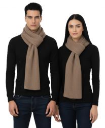 unisex ribbed scarf in 100% cashmere made in Italy