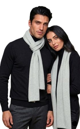 unisex gładki szalik w 100% kaszmir made in italy