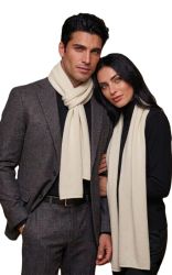 unisex gładki szalik w 100% kaszmir made in italy