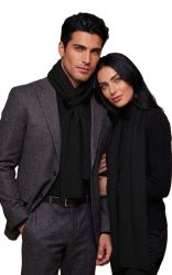 unisex gładki szalik w 100% kaszmir made in italy