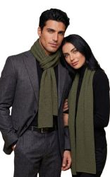 bufanda lisa unisex en 100% cachemira made in italy