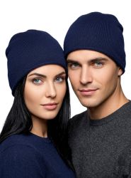 bonnet lisse unisexe en 100% cachemire made in italy