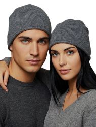 bonnet lisse unisexe en 100% cachemire made in italy