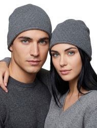 gorro liso unisex en 100% cachemira made in italy