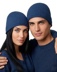 gorro liso unisex en 100% cachemira made in italy