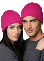 gorro liso unisex en 100% cachemira made in italy