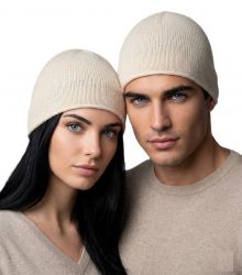 bonnet lisse unisexe en 100% cachemire made in italy
