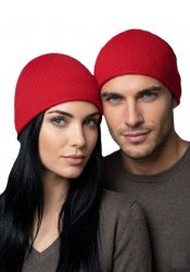 unisex glatte mütze aus 100% kaschmir made in italy