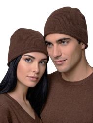 unisex gładka czapka w 100% kaszmir made in italy