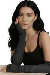 guantes de mujer sin dedos 100% cachemira made in Italy