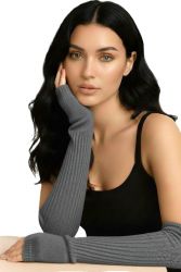 guantes de mujer sin dedos 100% cachemira made in Italy