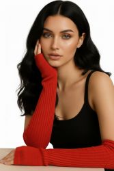 guantes de mujer sin dedos 100% cachemira made in Italy