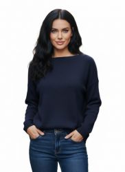 pull oversize pour femme col bateau 100% cachemire made in Italy