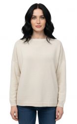 pull oversize pour femme col bateau 100% cachemire made in Italy