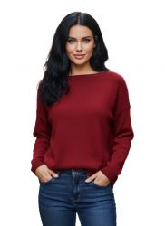 pull oversize pour femme col bateau 100% cachemire made in Italy