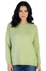 pull oversize pour femme col bateau 100% cachemire made in Italy