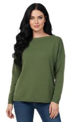 women's oversized boat neck sweater 100% cashmere made in Italy