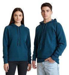 pulls à capuche unisexe 100% cachemire pétrole made in Italy