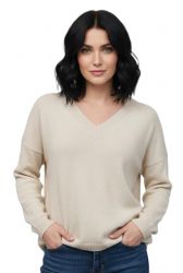 pull oversize pour femme col v 100% cachemire made in Italy