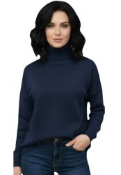 pull oversize pour femme col roule 100% cachemire made in Italy