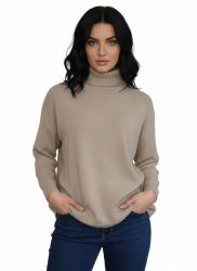pull oversize pour femme col roule 100% cachemire made in Italy
