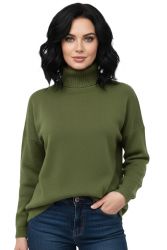 women's oversized turtleneck sweater 100% cashmere made in Italy