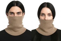 100% cashmere unisex neck warmer made in Italy