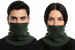 100% cashmere unisex neck warmer made in Italy