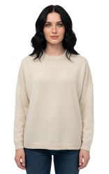 pull oversize pour femme col rond 100% cachemire made in Italy