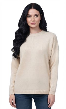 damen oversize rundhals pullover 100% kaschmir made in Italy