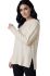 damski oversize sweter prążkowany z okraglym dekoltem 100% kaszmir made in Italy